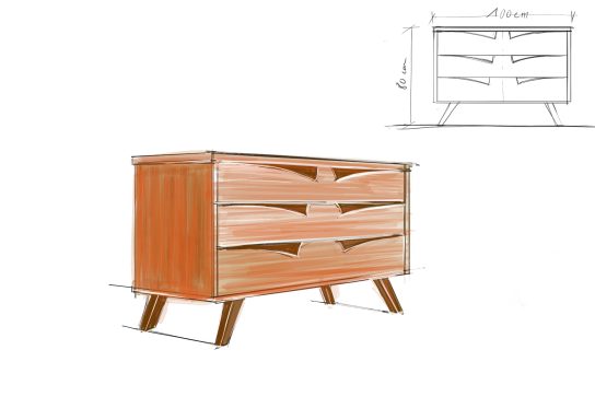Commode type scandinave 